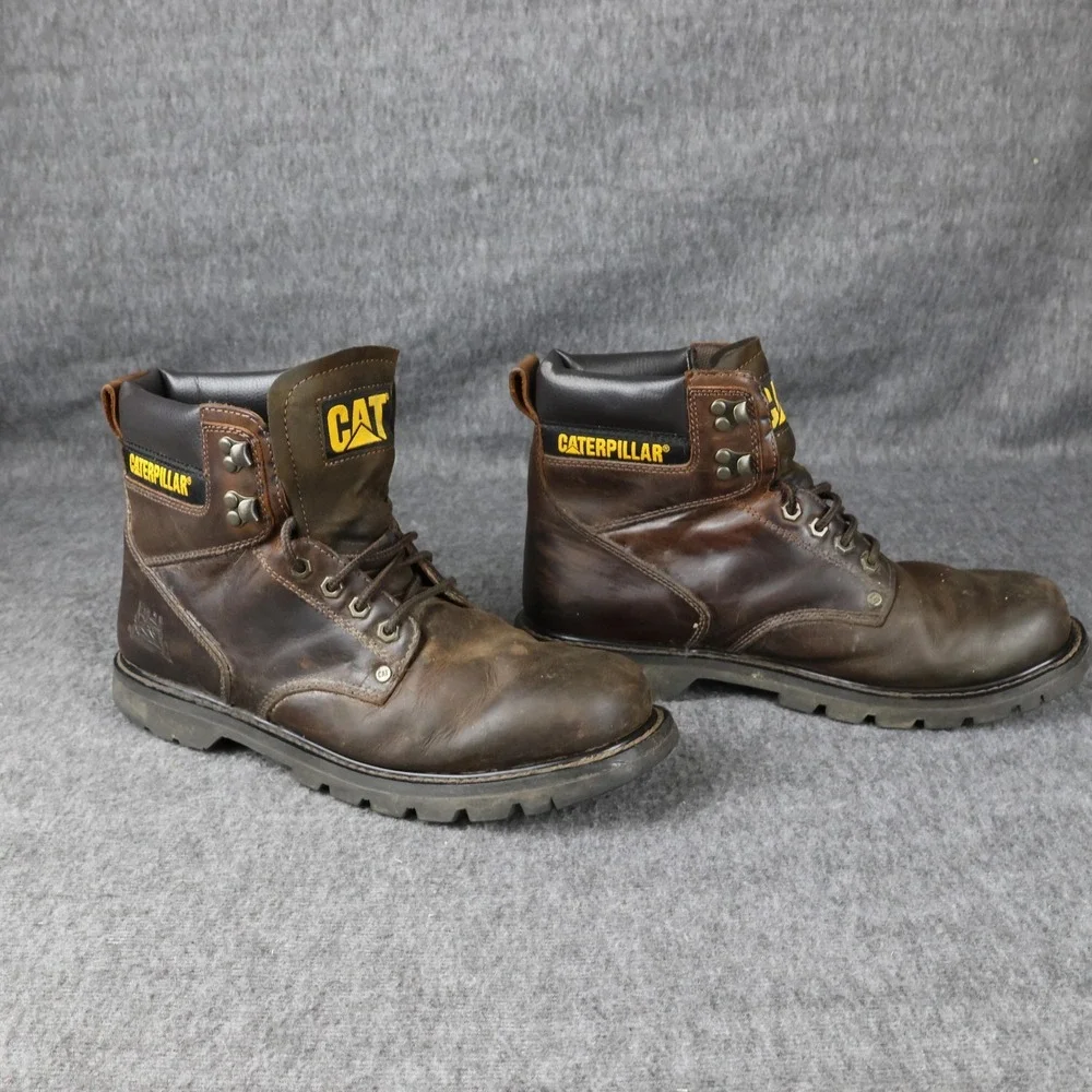Caterpillar Boots Mens Size 13 Brown Leather Walking Machines Work Hiking Ankle